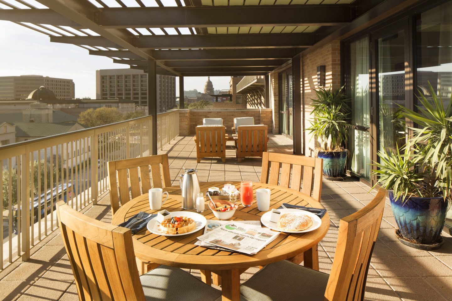 ATT Hotel and Conference Center Balcony Breakfast Austin