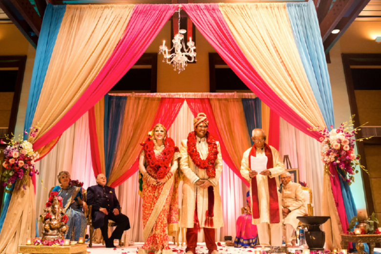 Couple During Indian Wedding Ceremony