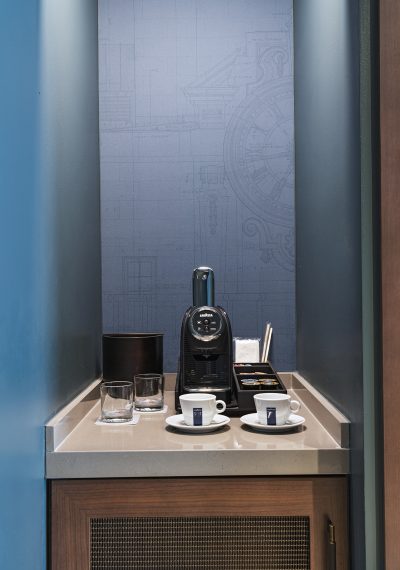 Guest Room Coffee Fridge Console