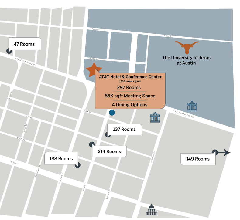 University Hotel Collection Map 2025